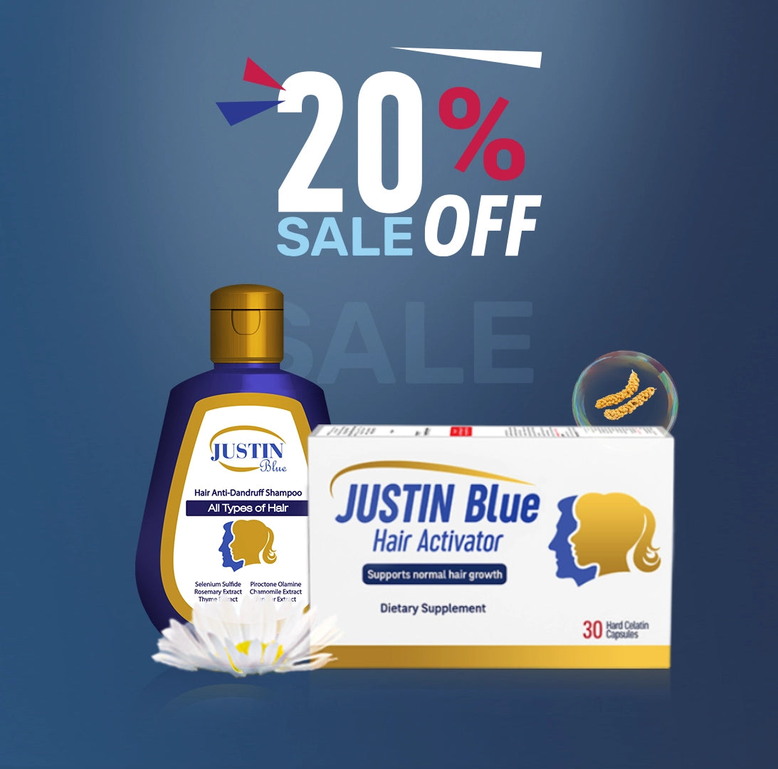 Justin blue shampoo & Justin hair activator