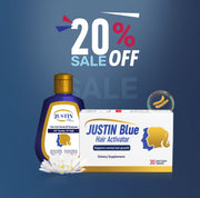 Justin blue shampoo & Justin hair activator
