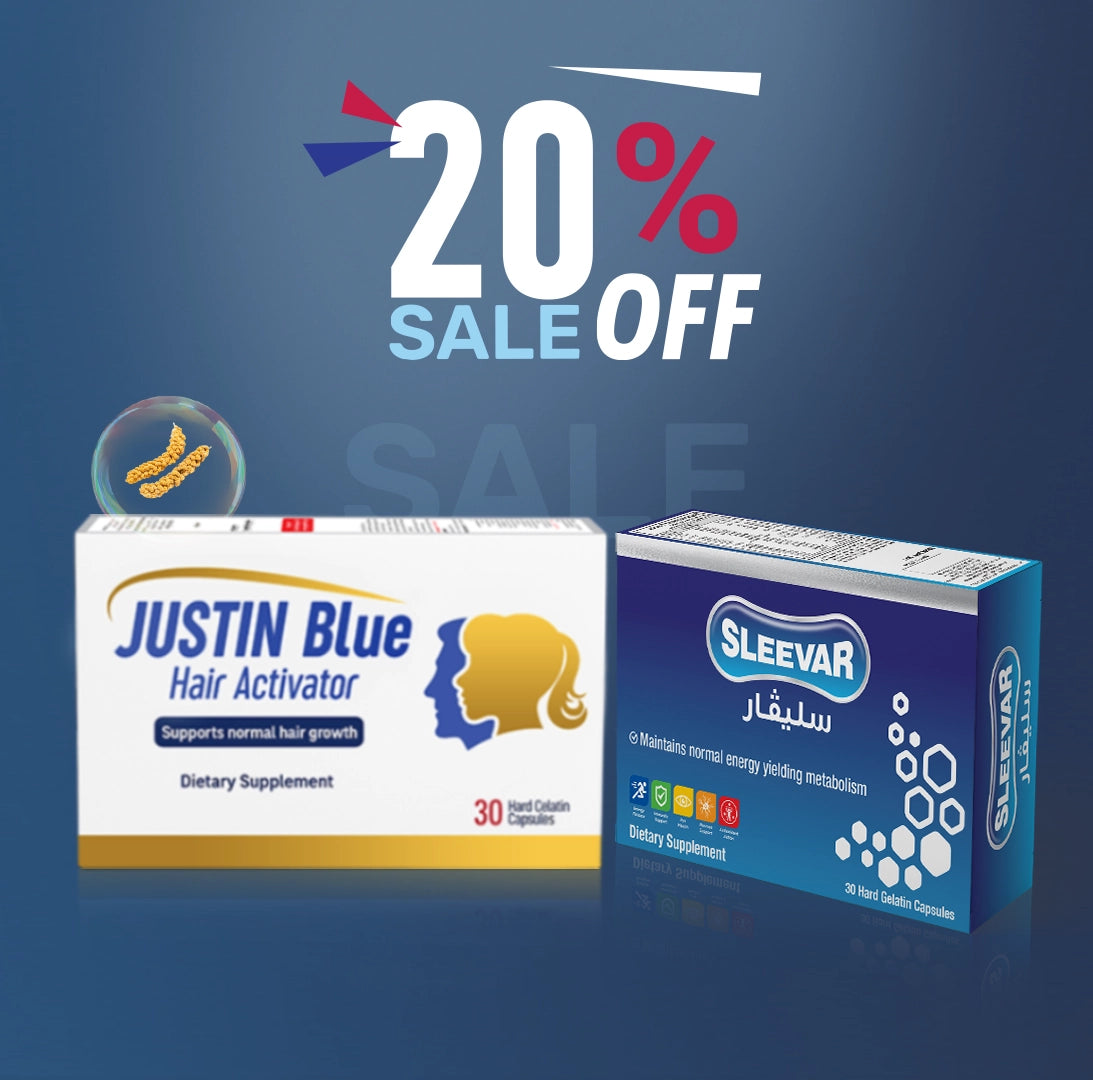 Sleevar capsules & Justin blue hair activator